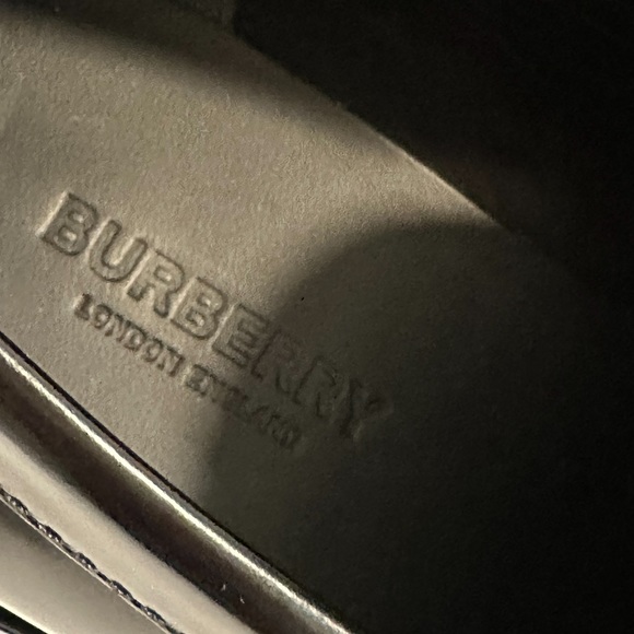 SOLD NWT BURBERRY Embellished wedge leather loafers 38.5 - Picture 11 of 13